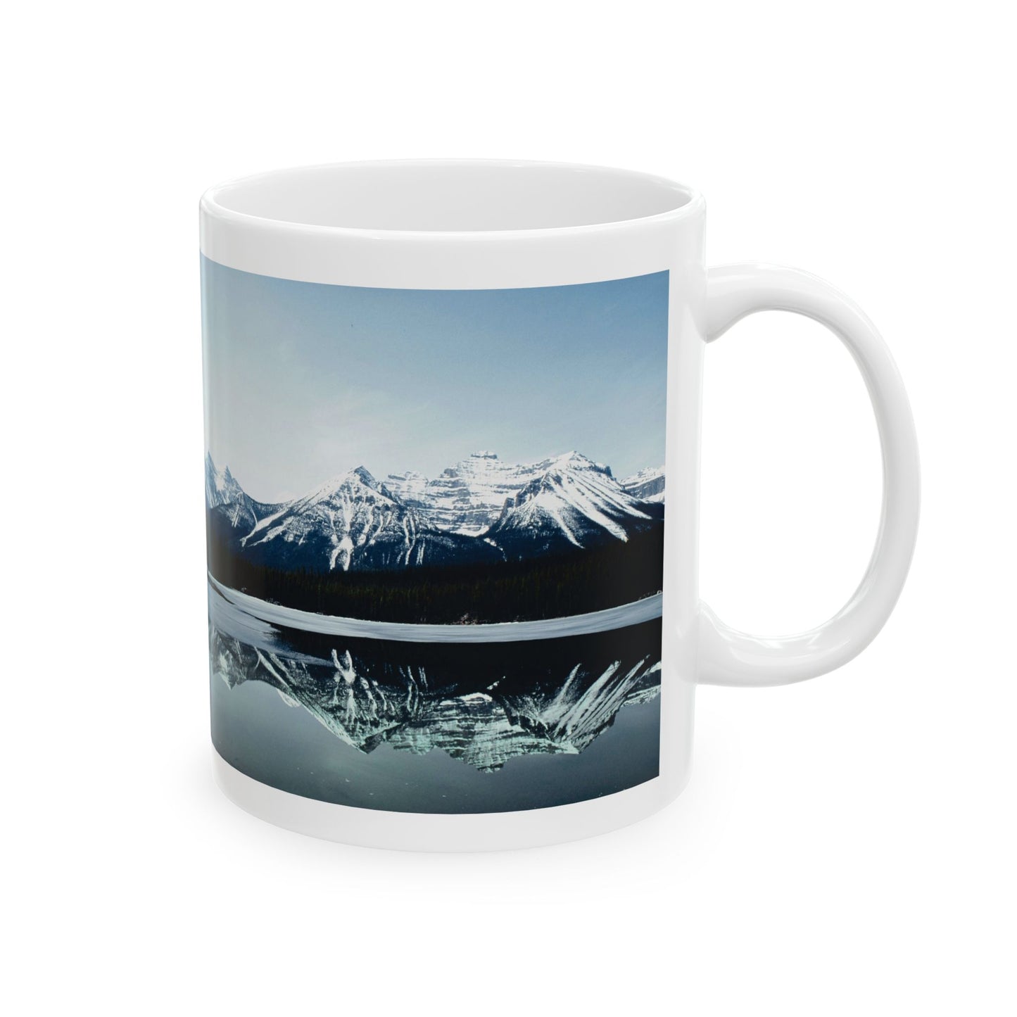 Rocky Mountain Reflection Ceramic Mug | Alpine Lake Coffee Cup