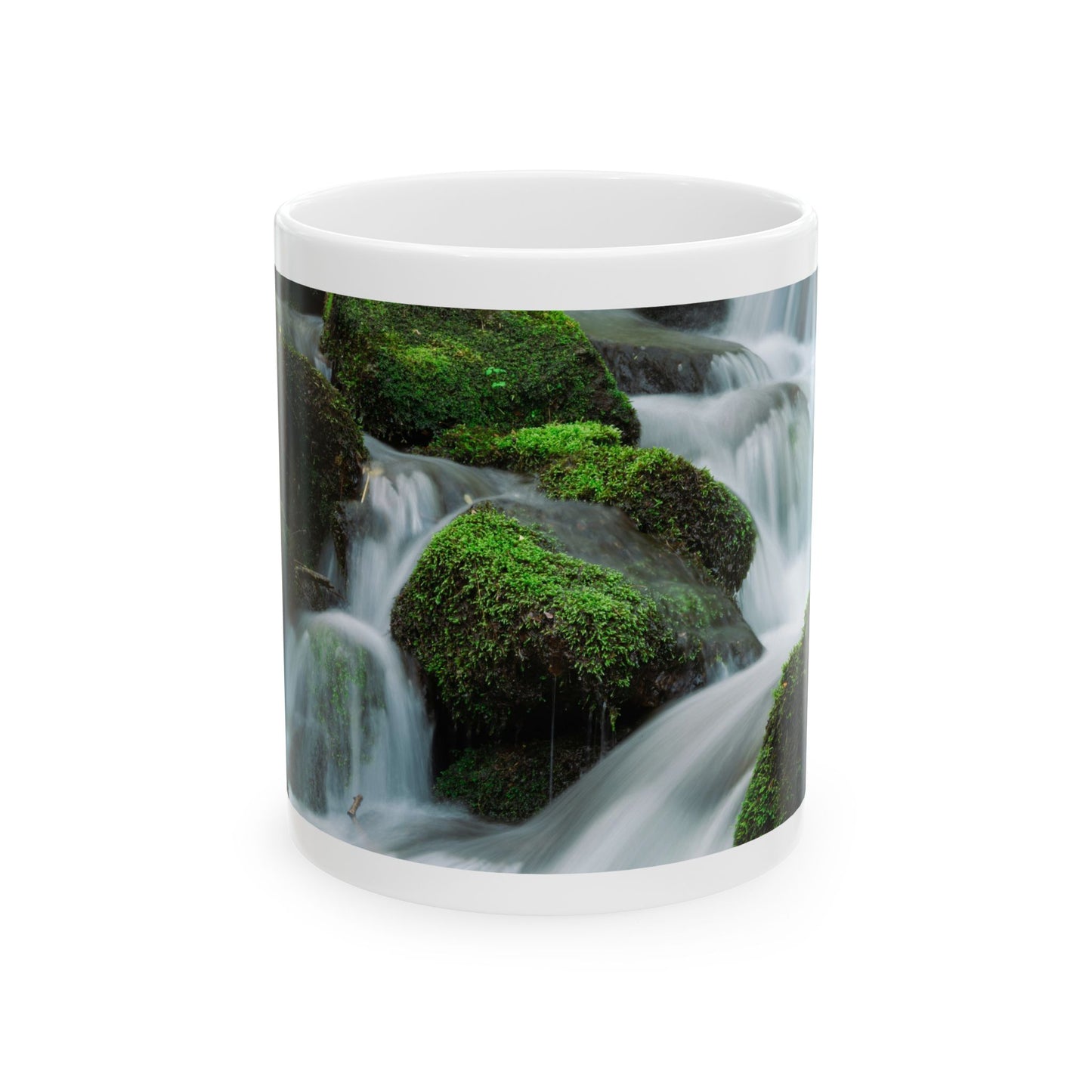 Appalachian Waterfall Ceramic Mug | Mountain Stream Coffee Cup