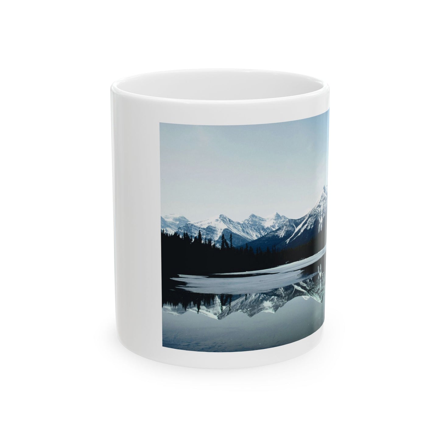 Rocky Mountain Reflection Ceramic Mug | Alpine Lake Coffee Cup