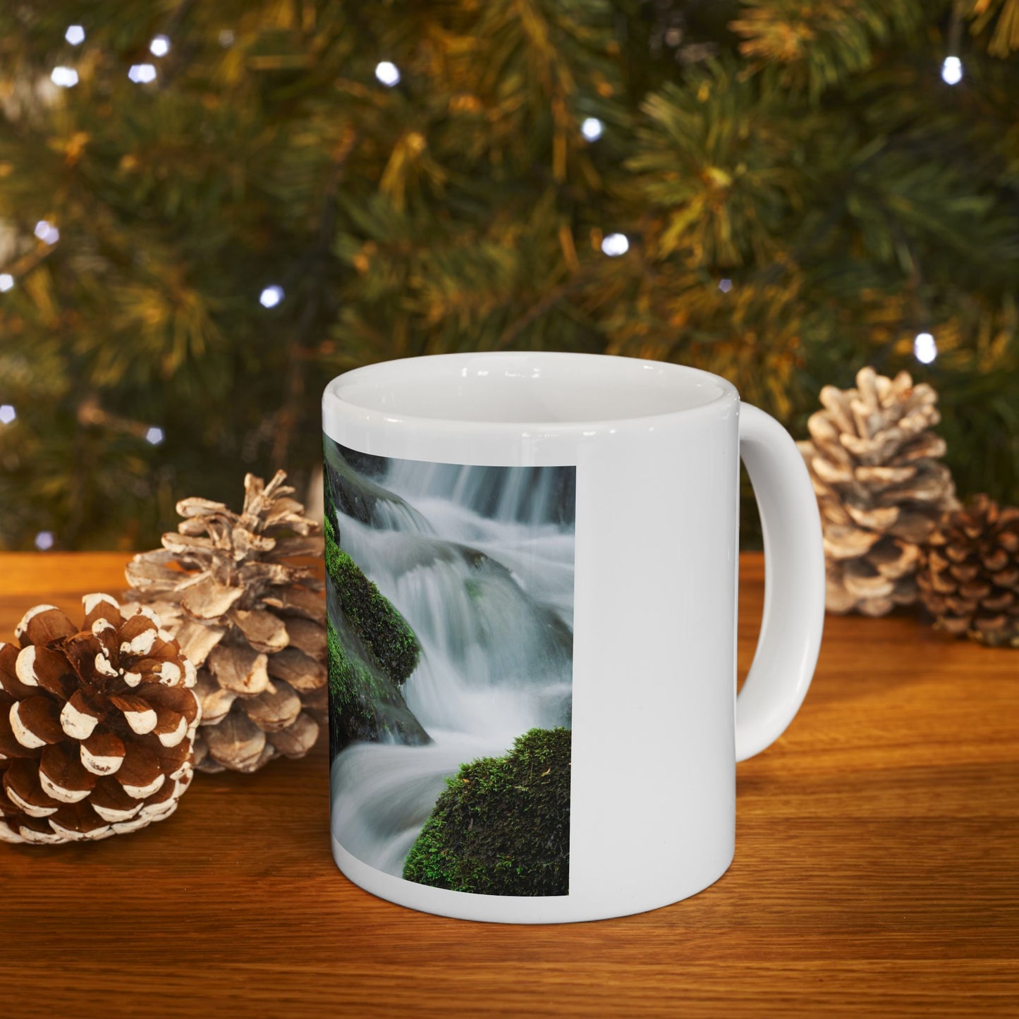 Appalachian Waterfall Ceramic Mug | Mountain Stream Coffee Cup