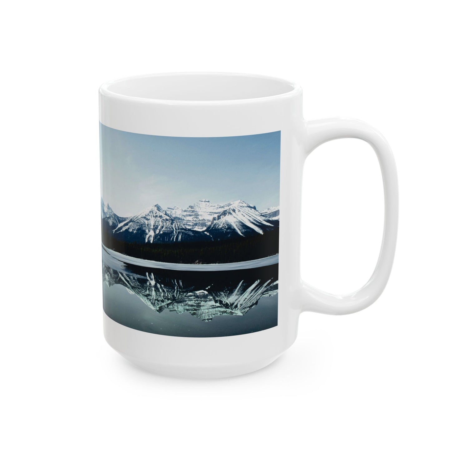 Rocky Mountain Reflection Ceramic Mug | Alpine Lake Coffee Cup