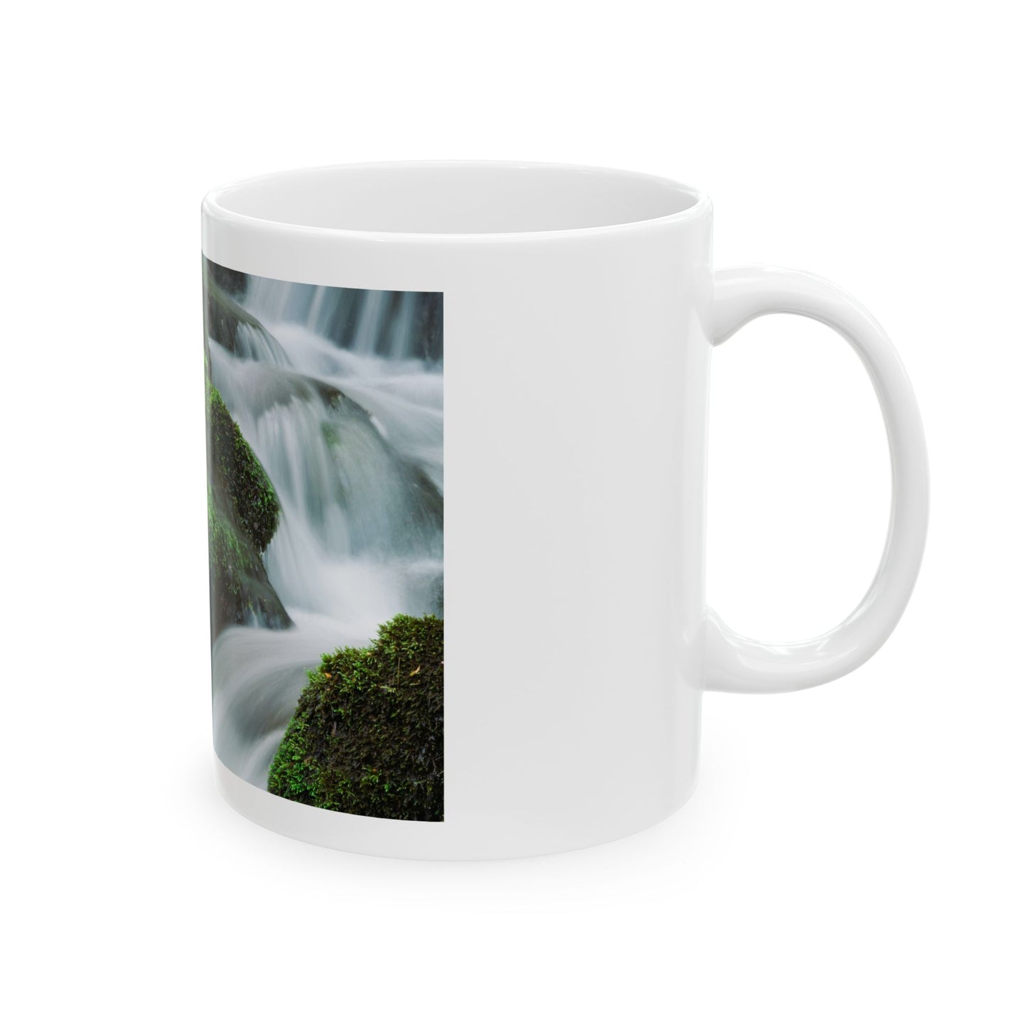 Appalachian Waterfall Ceramic Mug | Mountain Stream Coffee Cup