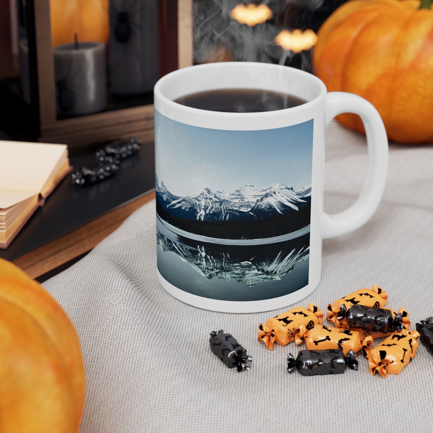 Rocky Mountain Reflection Ceramic Mug | Alpine Lake Coffee Cup