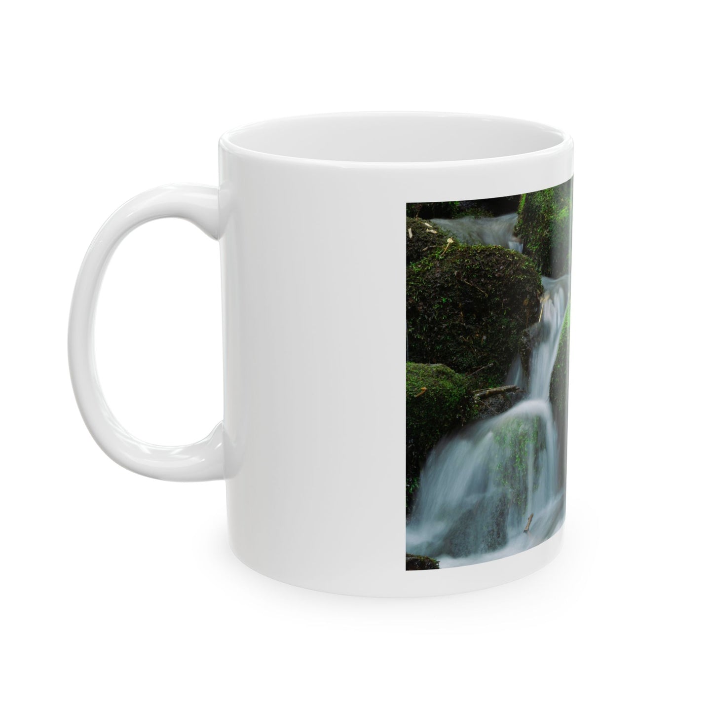 Appalachian Waterfall Ceramic Mug | Mountain Stream Coffee Cup