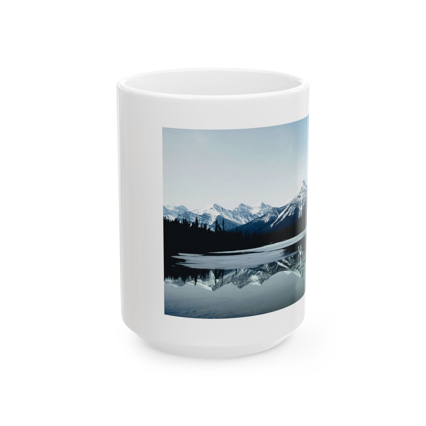 Rocky Mountain Reflection Ceramic Mug | Alpine Lake Coffee Cup